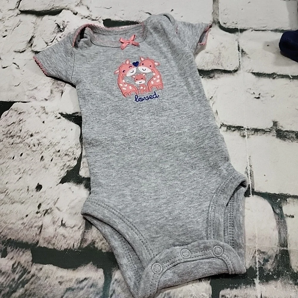 Carters 3pc Lot Girls NB-3mos Leggings T-Shirt Bodysuit With Sweatshirt